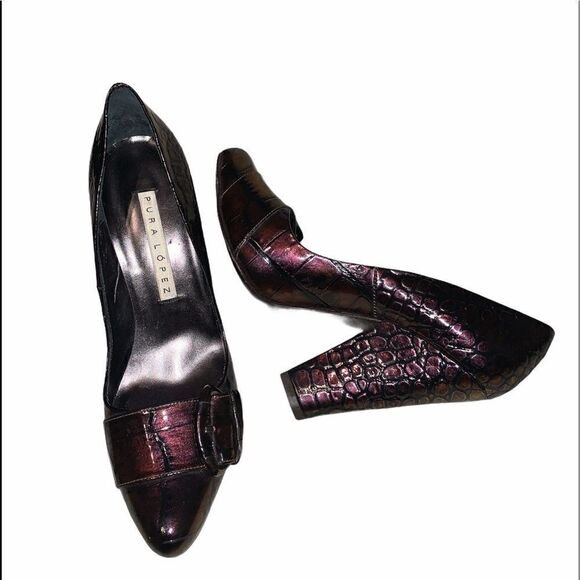 PURA LOPEZ HEELS SIZE EU 38.5 - Picture 1 of 8